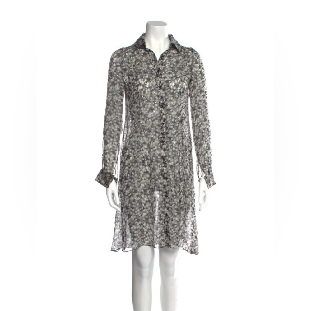 CAROLINA HERRERA Floral Print Knee-Length Dress Size Small